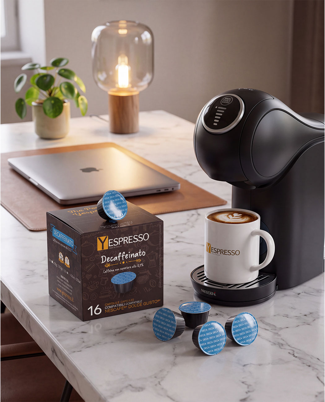 16 Capsule Yespresso Decaffeinato - Compatibile Dolce Gusto 16 Capsule Yespresso Decaffeinato - Compatibile Dolce Gusto, imaginea 4 – Kafferoma