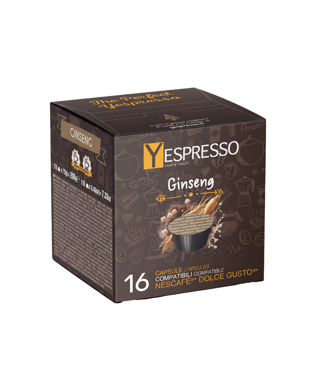 16 Capsule Yespresso Ginseng - Compatibile Dolce Gusto 16 Capsule Yespresso Ginseng - Compatibile Dolce Gusto – Kafferoma