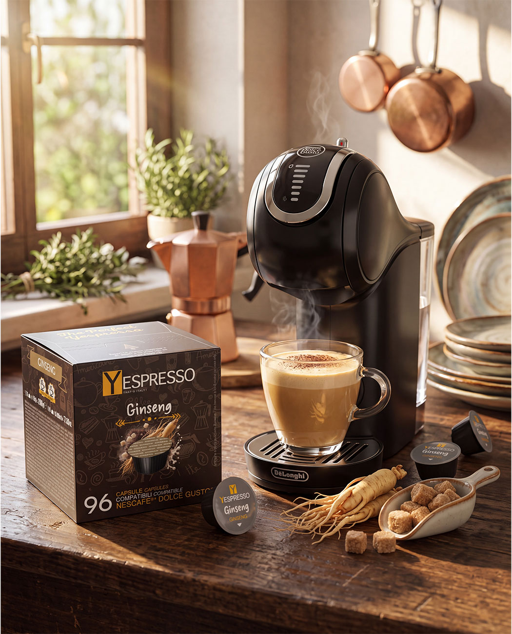 16 Capsule Yespresso Ginseng - Compatibile Dolce Gusto 16 Capsule Yespresso Ginseng - Compatibile Dolce Gusto, imaginea 3 – Kafferoma