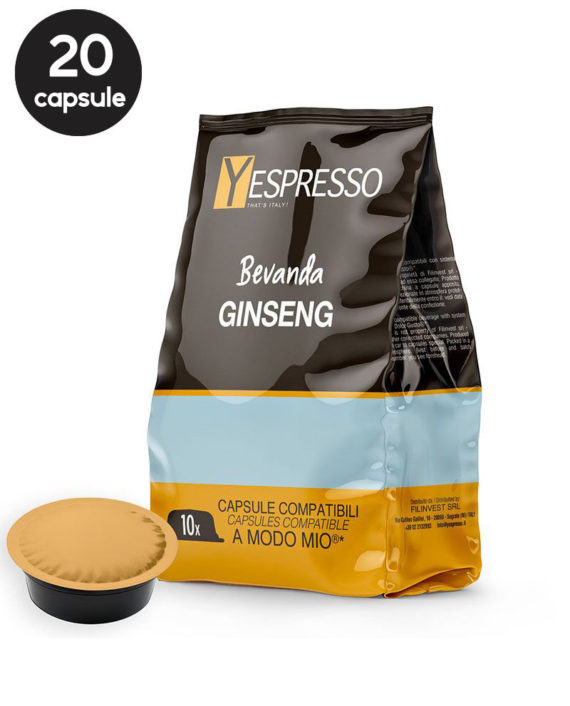 20 Capsule Yespresso Ginseng – Compatibile A Modo Mio