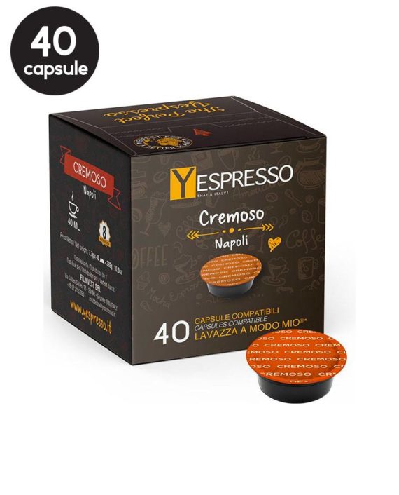 40 Capsule Yespresso Cremoso – Compatibile A Modo Mio