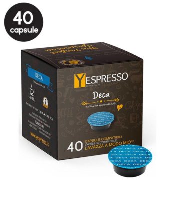 40 Capsule Yespresso Decaffeinato – Compatibile A Modo Mio