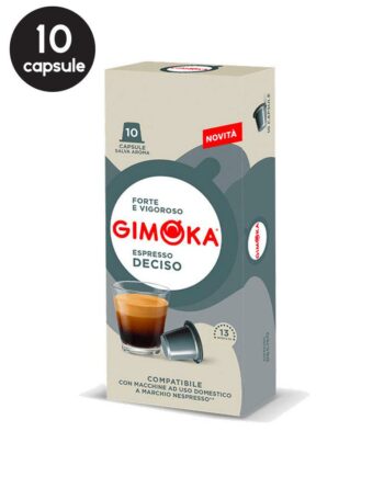 10 Capsule Gimoka Espresso Deciso - Compatibile Nespresso