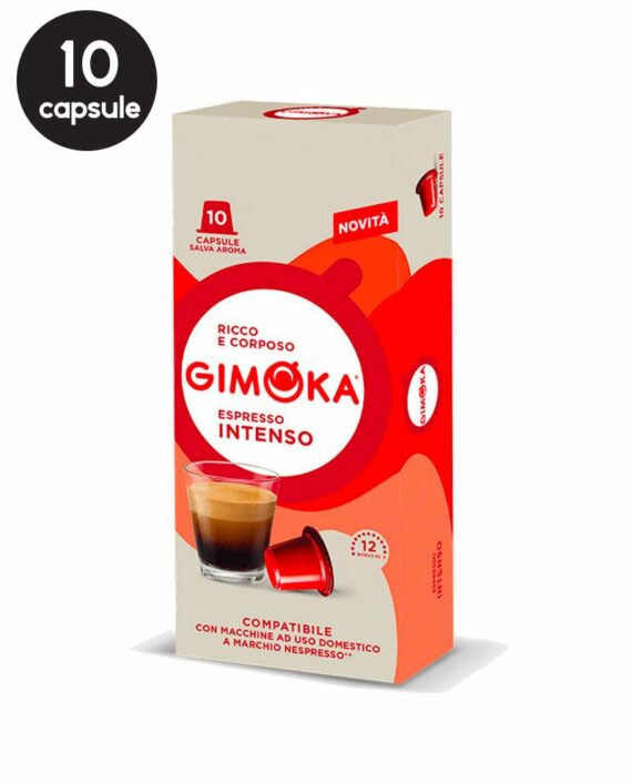 10 Capsule Gimoka Espresso Intenso - Compatibile Nespresso