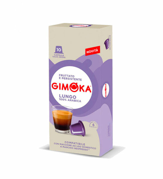 10 Capsule Gimoka Espresso Lungo - Compatibile Nespresso