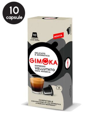 10 Capsule Gimoka Espresso Vellutato - Compatibile Nespresso