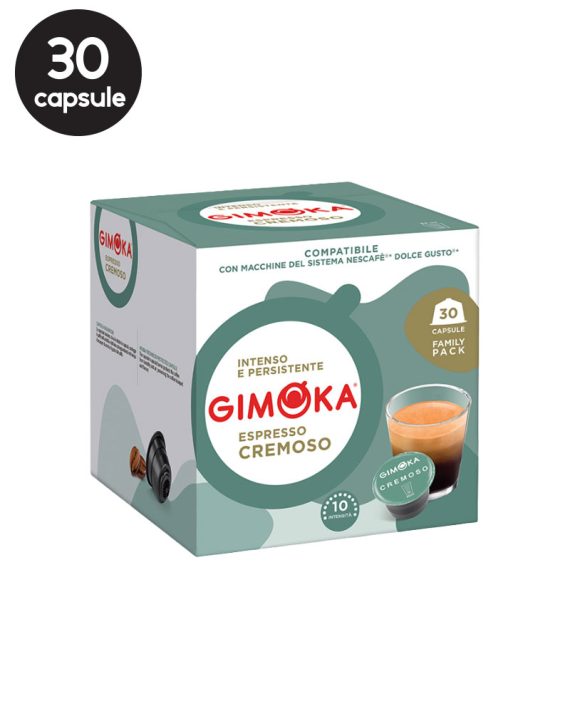 30 Capsule Gimoka Espresso Cremoso – Compatibile Dolce Gusto