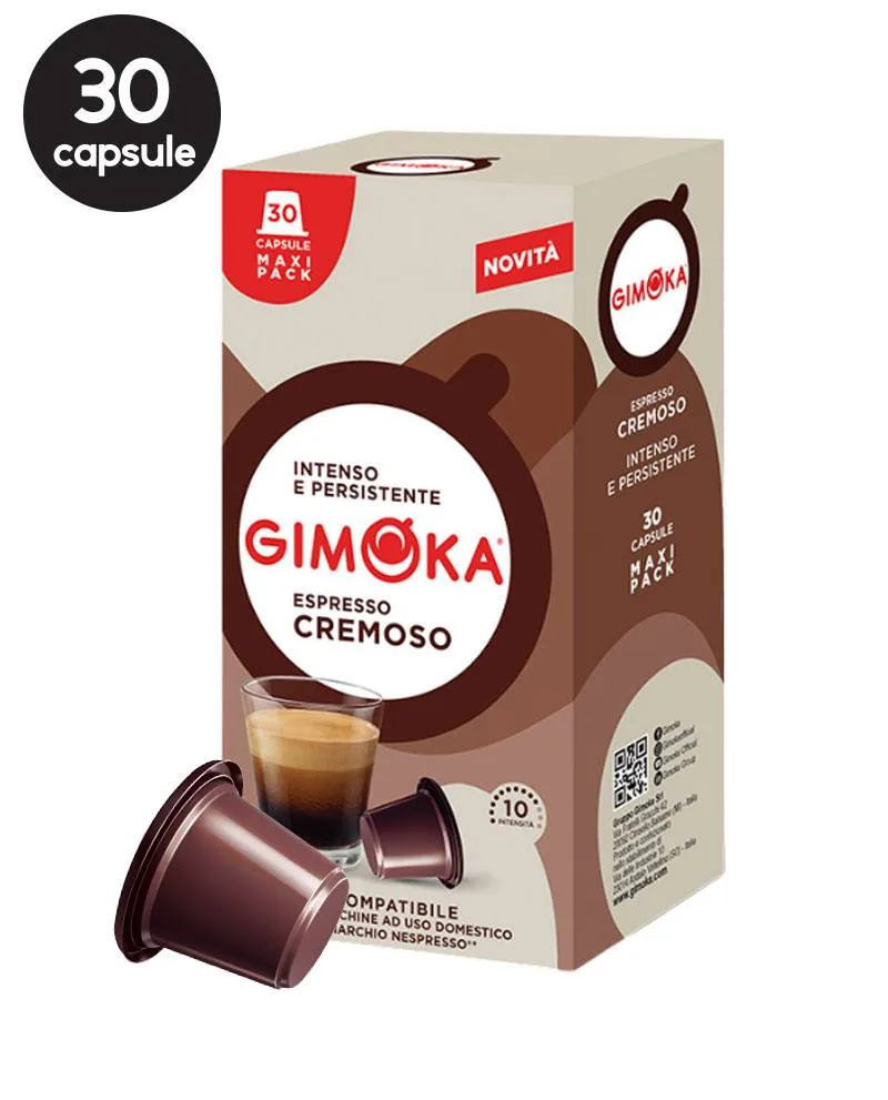 30 Capsule Gimoka Espresso Cremoso - Compatibile Nespresso 30 Capsule Gimoka Espresso Cremoso - Compatibile Nespresso