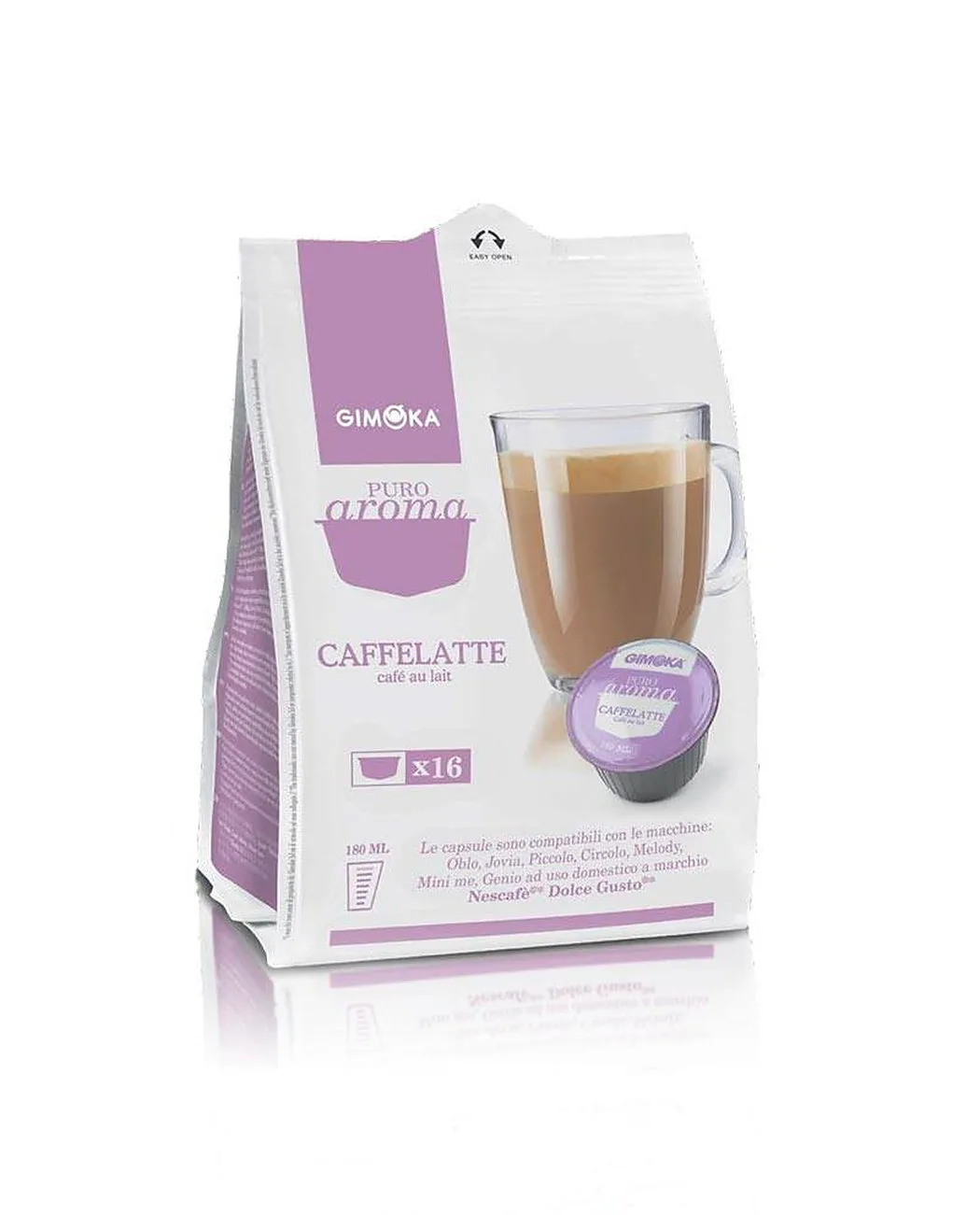 16 Capsule Gimoka Caffelatte – Compatibile Dolce Gusto 16 Capsule Gimoka Caffelatte – Compatibile Dolce Gusto – Kafferoma