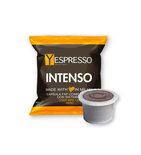 100 Capsule Yespresso Intenso – Compatibile Fior Fiore Coop / Aroma Vero / Martello / Mitaca