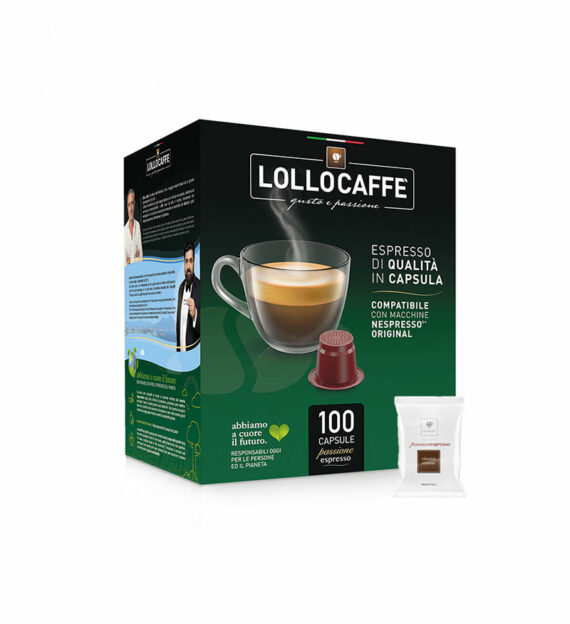 100 Capsule Lollo Caffe Espresso Classico - Compatibile Nespresso