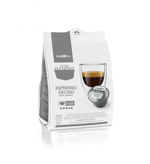 16 Capsule Gimoka Espresso Deciso – Compatibile Dolce Gusto