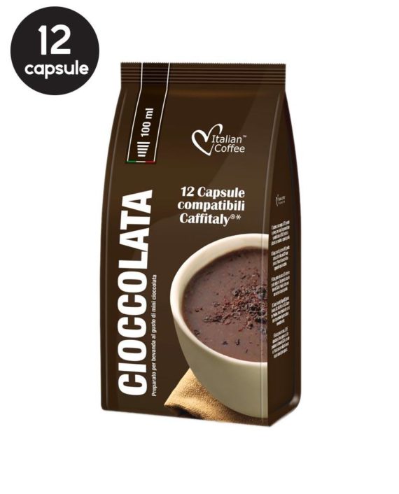 12 Capsule Italian Coffee Cioccolata – Compatibile Cafissimo / Caffitaly / BeanZ