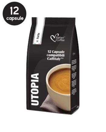 12 Capsule Italian Coffee Utopia Forte – Compatibile Cafissimo / Caffitaly / BeanZ 12 Capsule Italian Coffee Utopia Forte – Compatibile Cafissimo / Caffitaly / BeanZ