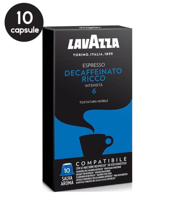 10 Capsule Lavazza Espresso Decaffeinato - Compatibile Nespresso