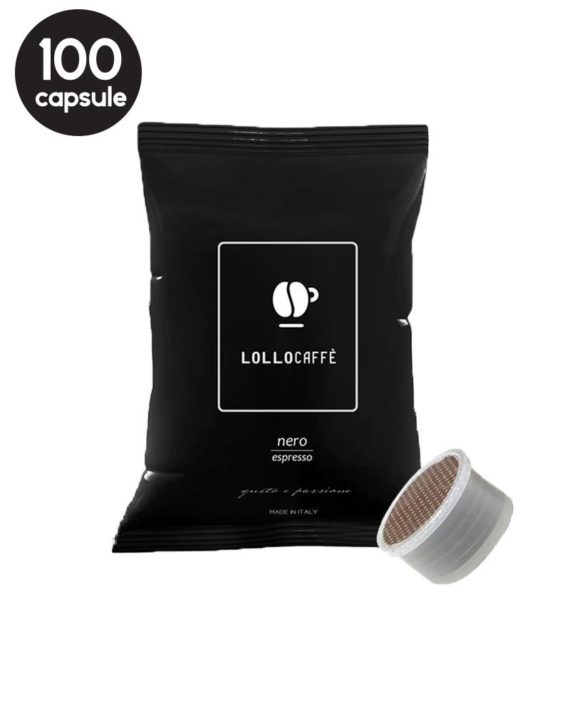 100 Capsule Lollo Caffe Espresso Nero – Compatibile Espresso Point