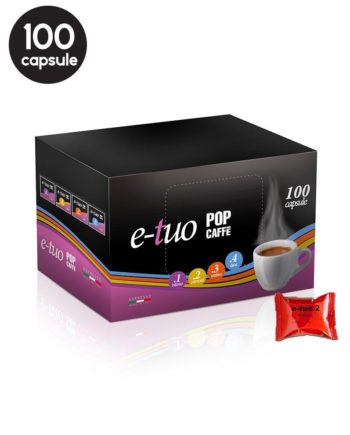 100 Capsule Pop Caffe Miscela 2 Cremoso – Compatibile Fior Fiore Coop / Aroma Vero / Martello / Mitaca