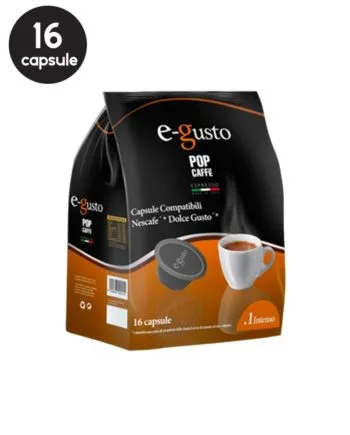 16 Capsule Pop Caffe Miscela 1 Intenso – Compatibile Dolce Gusto