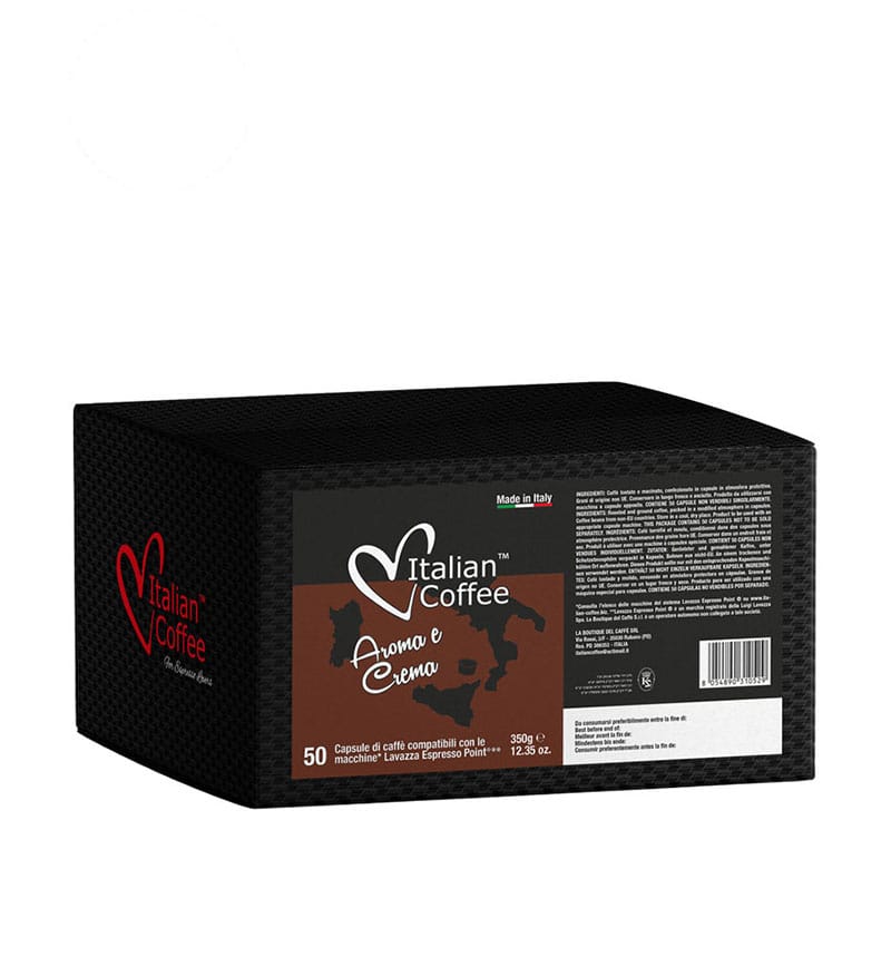 50 Capsule Italian Coffee Aroma e Crema – Compatibile Espresso Point 50 Capsule Italian Coffee Aroma e Crema – Compatibile Espresso Point