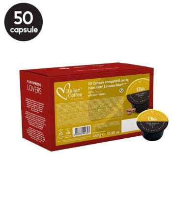 50 Capsule Italian Coffee Elisir Arabica – Compatibile Lavazza Blue