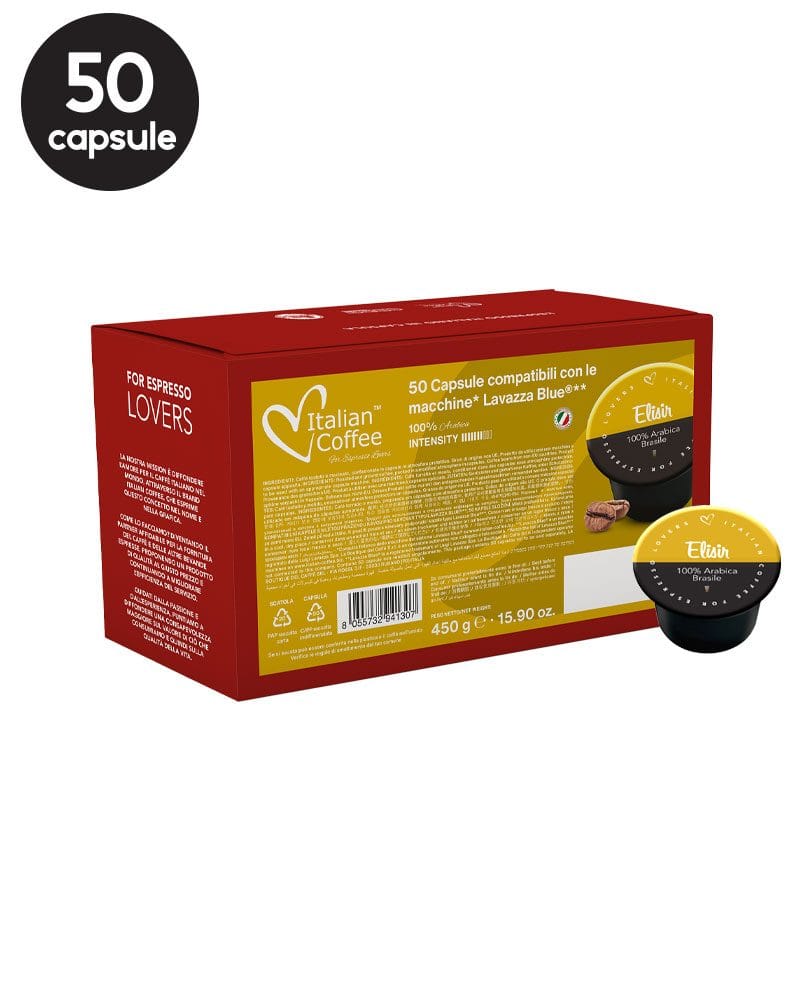 50 Capsule Italian Coffee Elisir Arabica – Compatibile Lavazza Blue 50 Capsule Italian Coffee Elisir Arabica – Compatibile Lavazza Blue