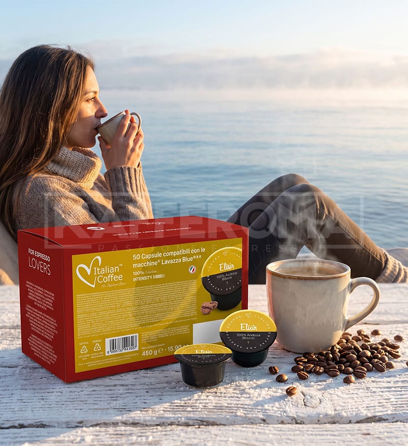 50 Capsule Italian Coffee Elisir Arabica – Compatibile Lavazza Blue 50 Capsule Italian Coffee Elisir Arabica – Compatibile Lavazza Blue