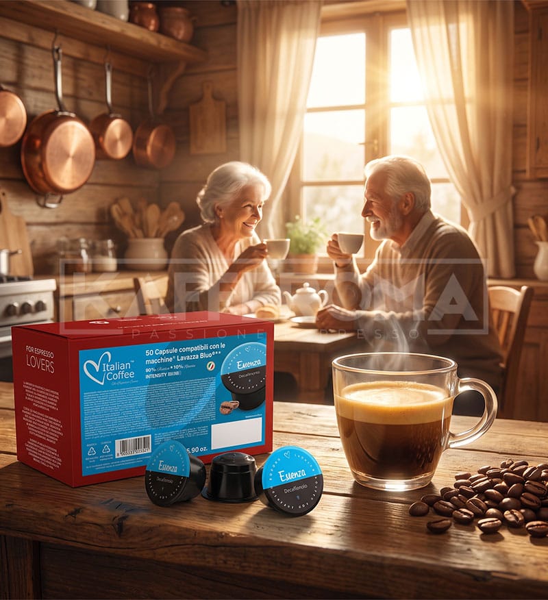 50 Capsule Italian Coffee Essenza Decaffeinato – Compatibile Lavazza Blue 50 Capsule Italian Coffee Essenza Decaffeinato – Compatibile Lavazza Blue