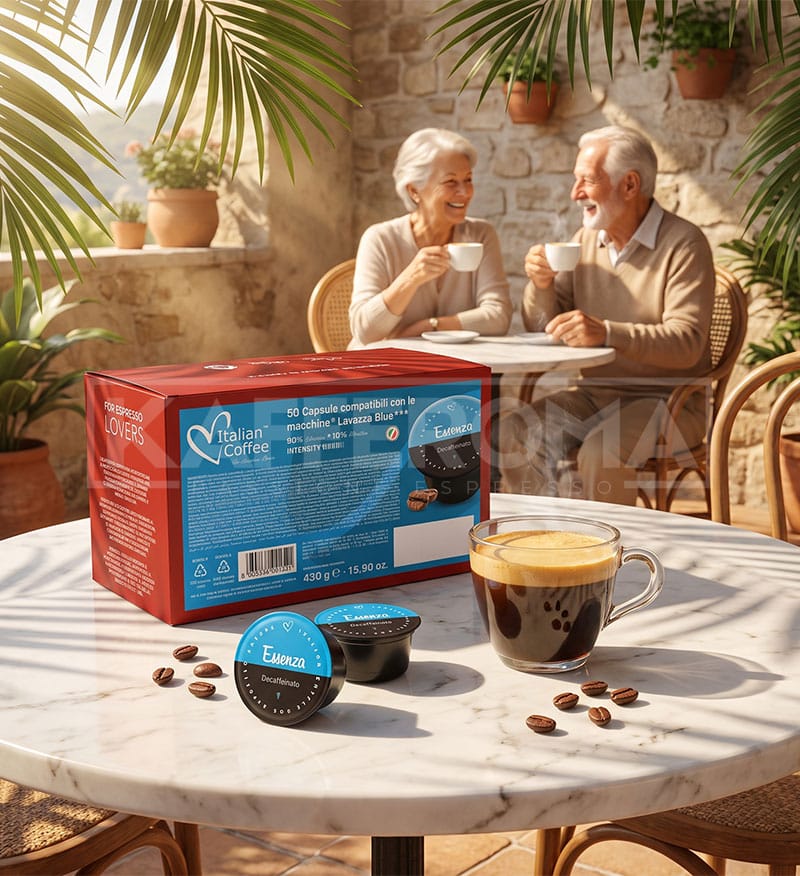 50 Capsule Italian Coffee Essenza Decaffeinato – Compatibile Lavazza Blue 50 Capsule Italian Coffee Essenza Decaffeinato – Compatibile Lavazza Blue