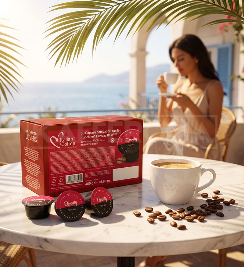 50 Capsule Italian Coffee Eternity Delicato – Compatibile Lavazza Blue 50 Capsule Italian Coffee Eternity Delicato – Compatibile Lavazza Blue