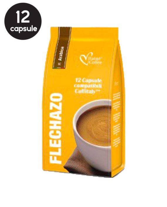 12 Capsule Italian Coffee Flechazo Arabica – Compatibile Cafissimo / Caffitaly / BeanZ