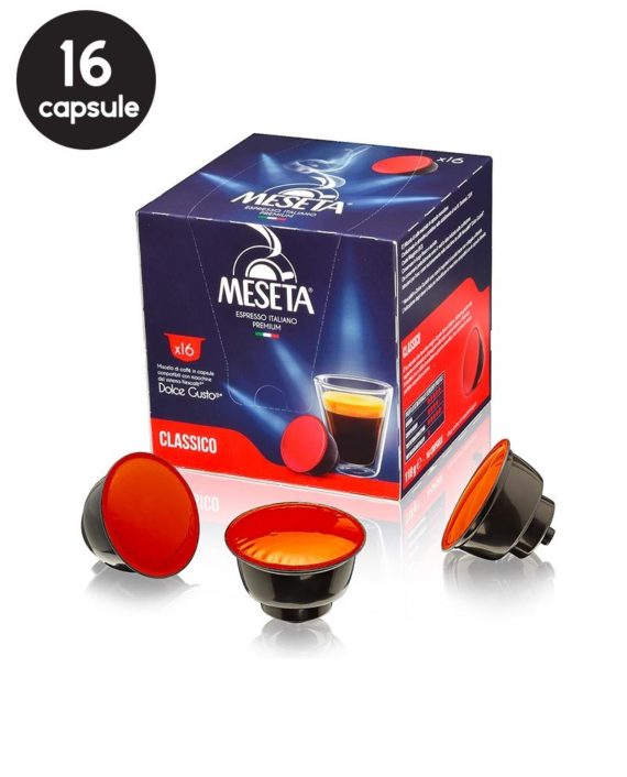 16 Capsule Meseta Espresso Classico - Compatibile Dolce Gusto