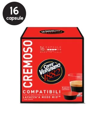 16 Capsule Caffe Vergnano Cremoso – Compatibile A Modo Mio