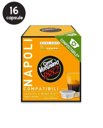 16 Capsule Biodegradabile Caffe Vergnano Napoli – Compatibile A Modo Mio