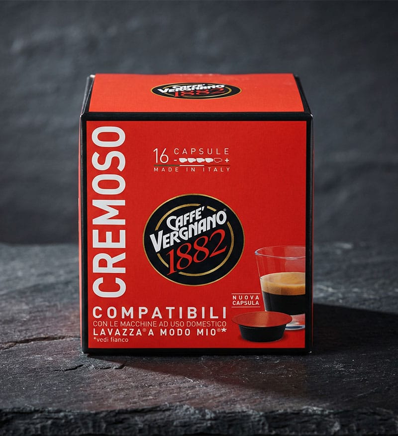 16 Capsule Caffe Vergnano Cremoso – Compatibile A Modo Mio 16 Capsule Caffe Vergnano Cremoso – Compatibile A Modo Mio