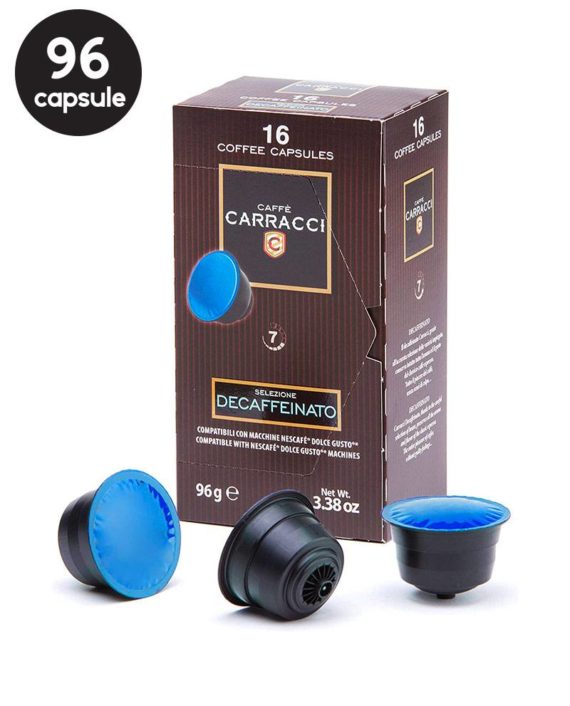 96 Capsule Carracci Espresso Decaffeinato – Compatibile Dolce Gusto
