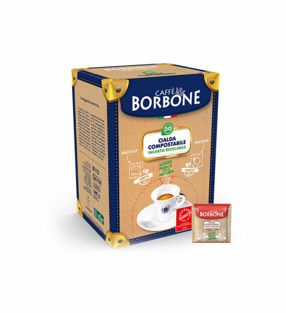 50 Paduri Biodegradabile Borbone Espresso Miscela Rossa - Compatibile ESE44