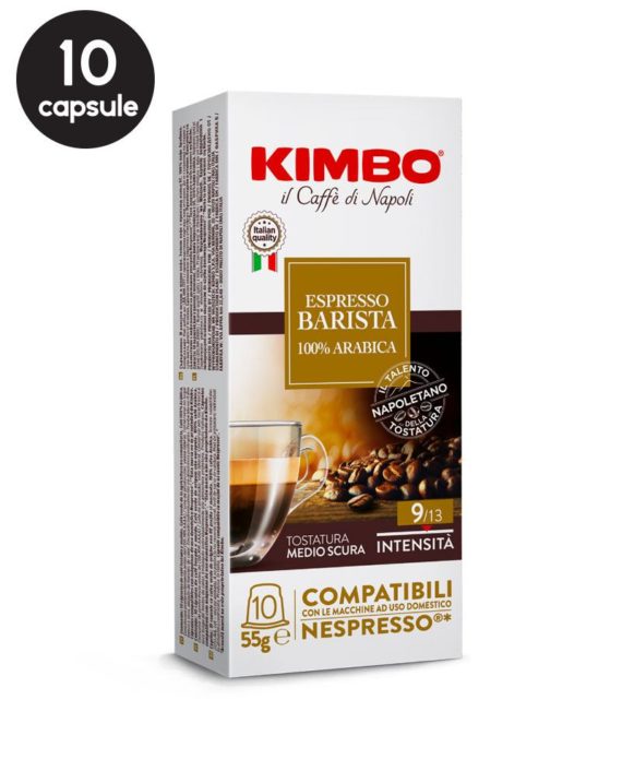 10 Capsule Kimbo Espresso Barista 100% Arabica - Compatibile Nespresso