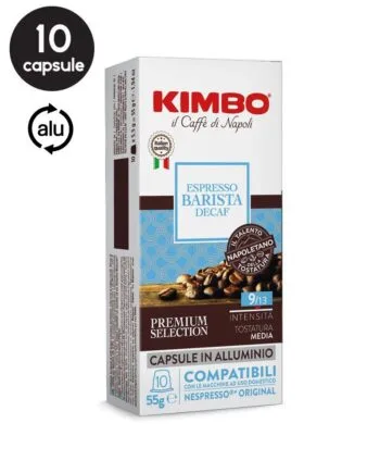 10 Capsule Aluminiu Kimbo Espresso Decaf - Compatibile Nespresso