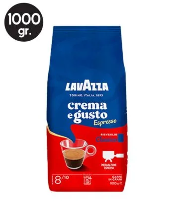 Cafea Boabe Lavazza Crema e Gusto Espresso Classico 1kg (8/10) Cafea Boabe Lavazza Crema e Gusto Espresso Classico 1kg (8/10)