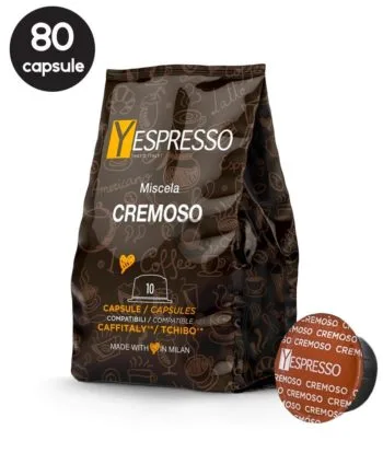 80 Capsule Yespresso Cremoso - Compatibile Cafissimo / Caffitaly / BeanZ 80 Capsule Yespresso Cremoso - Compatibile Cafissimo / Caffitaly / BeanZ