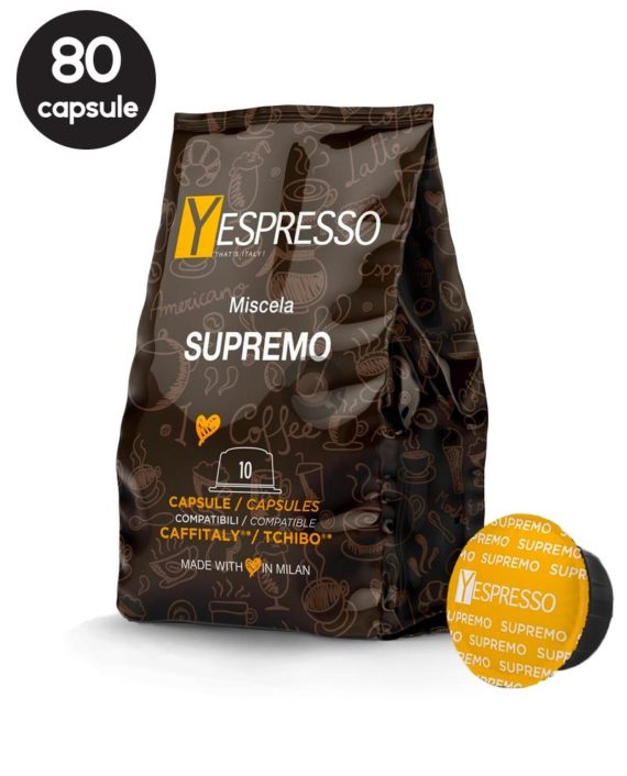 80 Capsule Yespresso Supremo - Compatibile Cafissimo / Caffitaly / Beanz