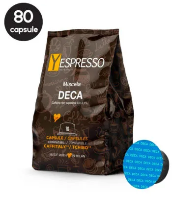 80 Capsule Yespresso Decaffeinato - Compatibile Cafissimo / Caffitaly / BeanZ 80 Capsule Yespresso Decaffeinato - Compatibile Cafissimo / Caffitaly / BeanZ