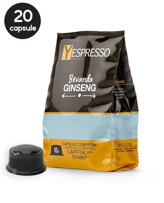 20 Capsule Yespresso Ginseng - Compatibile Cafissimo / Caffitaly / BeanZ