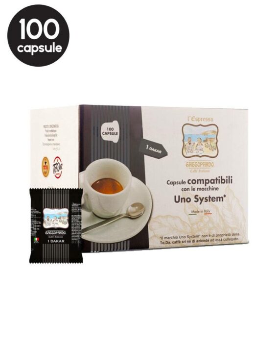 100 Capsule Gattopardo Espresso Dakar – Compatibile Uno System