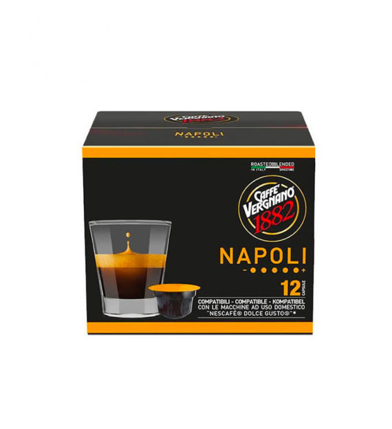 12 Capsule Caffe Vergnano Napoli - Compatibile Dolce Gusto