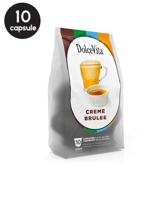 10 Capsule DolceVita Creme Brulee - Compatibile Nespresso