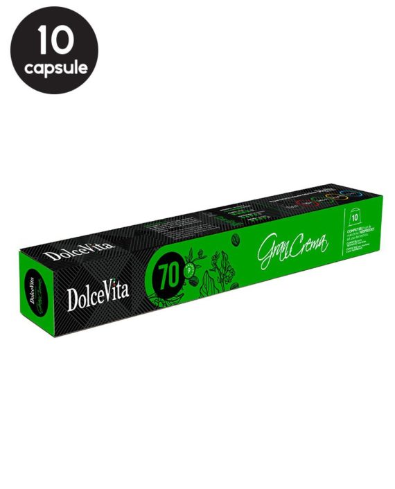 10 Capsule DolceVita Espresso Gran Crema - Compatibile Nespresso