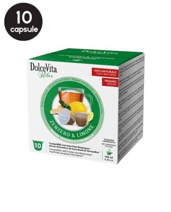 10 Capsule DolceVita Ceai Ghimbir si Lamaie - Compatibile Nespresso