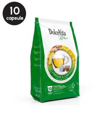 10 Capsule DolceVita Ceai Ghimbir si Lamaie - Compatibile Nespresso