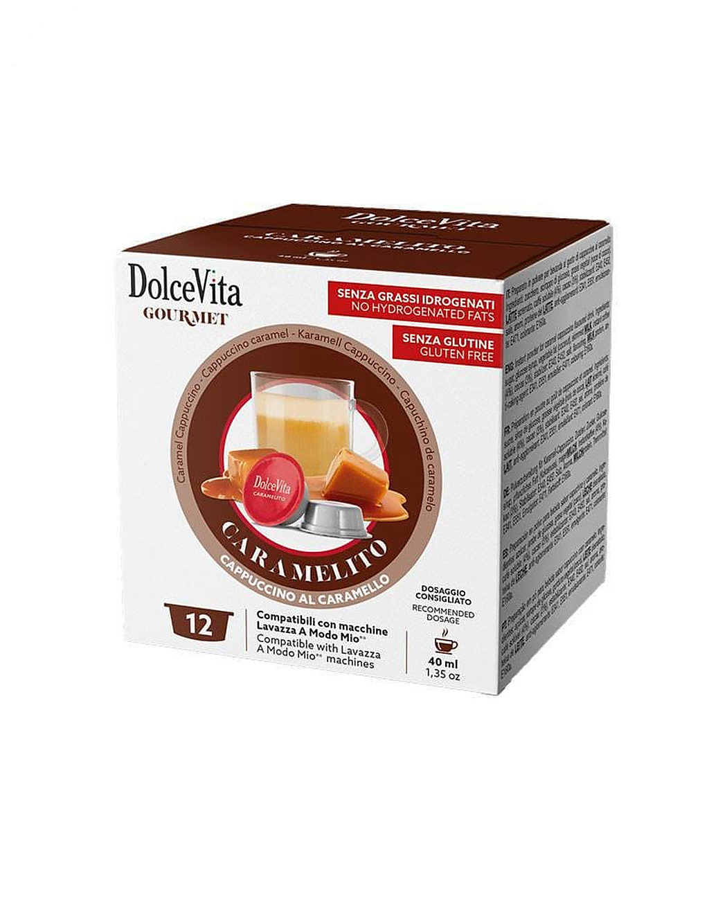 12 Capsule DolceVita Caramelito - Compatibile A Modo Mio 12 Capsule DolceVita Caramelito - Compatibile A Modo Mio – Kafferoma